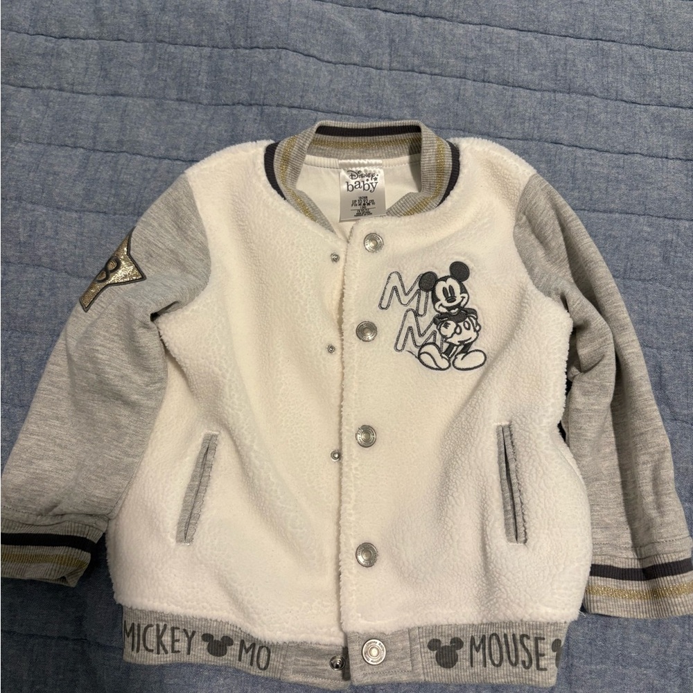 Disney Mickey Mouse Baby Jacket with Gray and Cream
